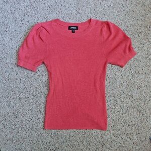Express Coral Puff Sleeve Top size S